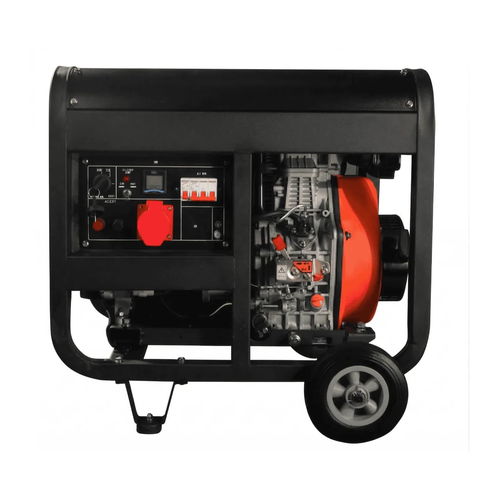HTX-G9K-EI inverter diesel generator in an open portable frame. Reference equipment photograph.
