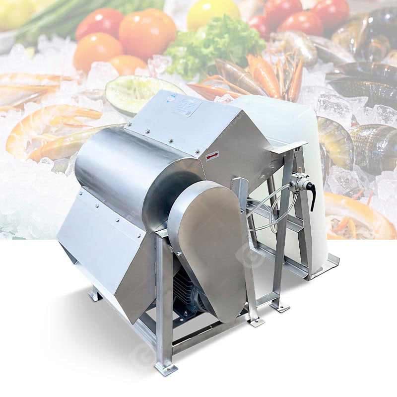 Gondor industrial ice crusher with feed opening and discharge supports. Reference equipment photograph.