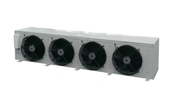 Speedway cold-room evaporator unit with four axial fans. Reference equipment photograph.