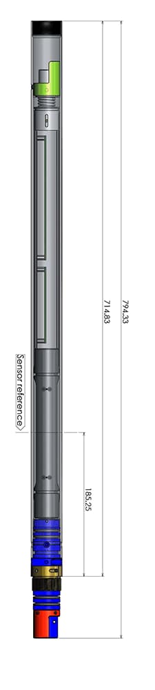 Manufacturer sectional illustration of the QL40-DEV-2G borehole deviation probe