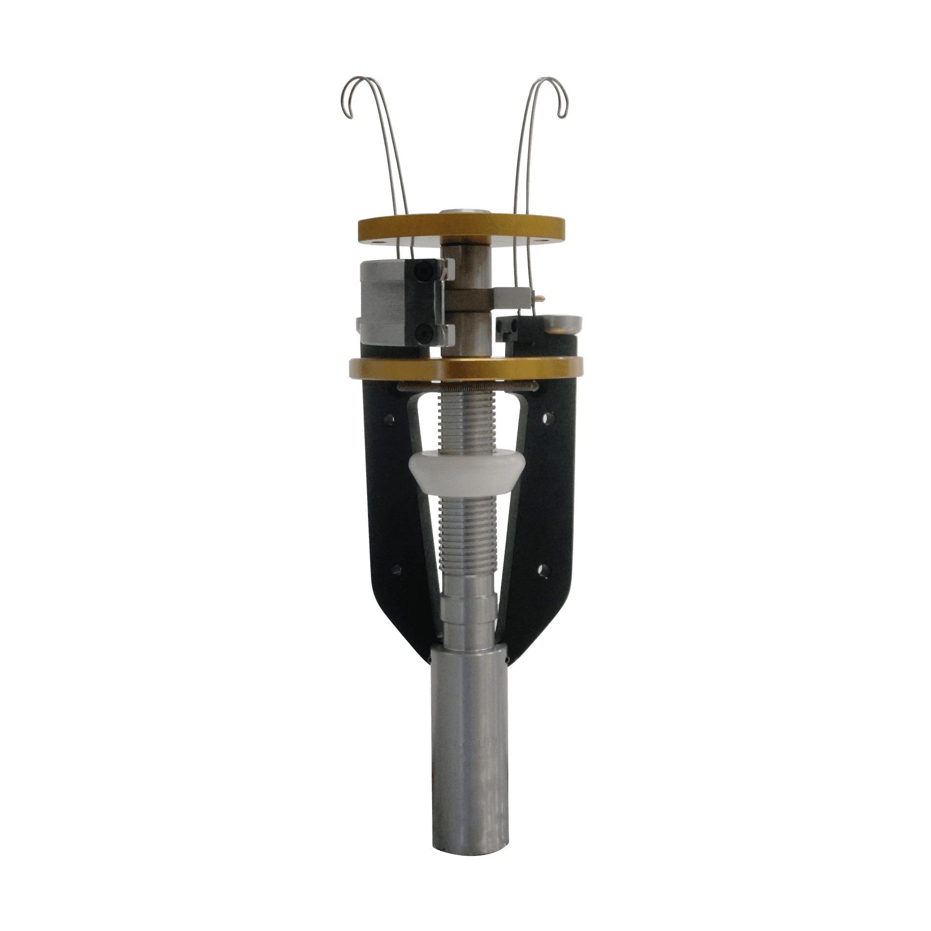R&L BT2 internal bead-removal head with metal cutting assembly, centering rings and long tool shaft. Reference equipment photograph.