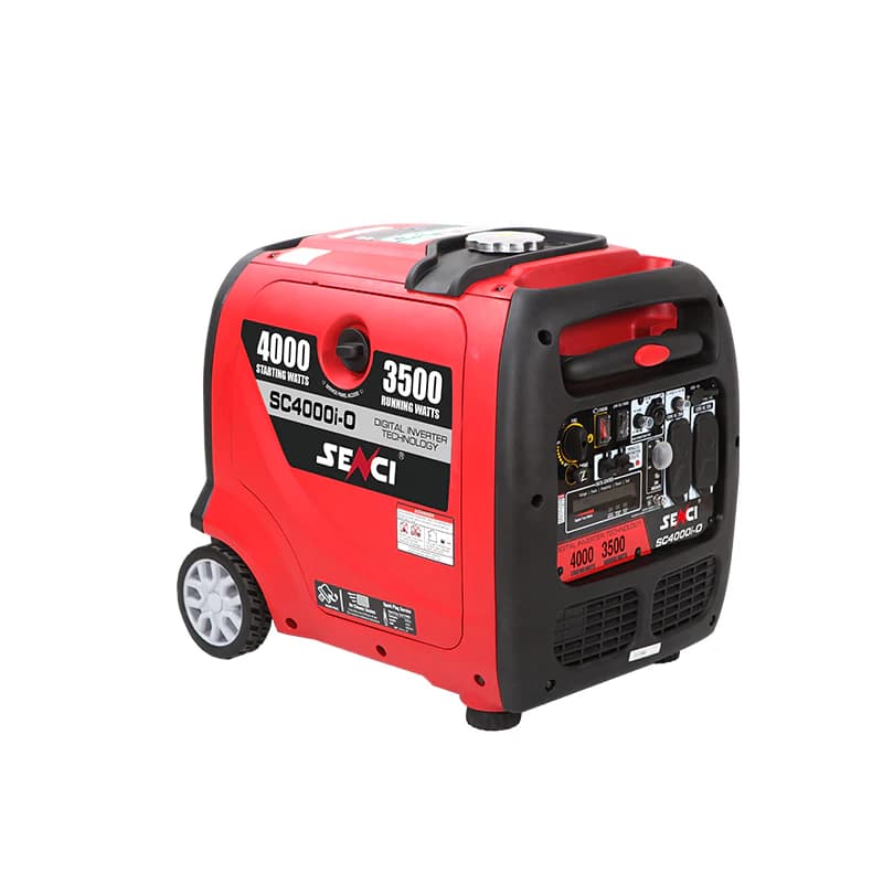 SENCI SC4000i product-page gallery photograph visibly marked SC4000i-O; related-series variant reference. Confirm the ordered model, sockets and fuel equipment.