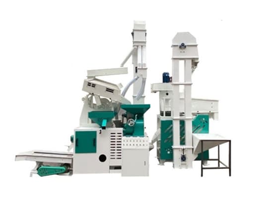 CHALION combined rice milling installation reference with multiple processing stages and elevators.