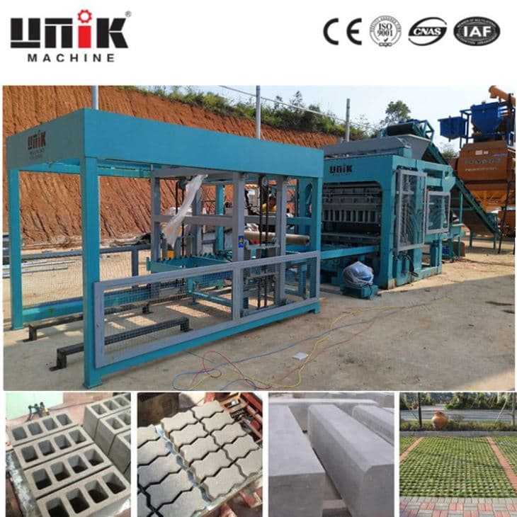 Unik concrete forming line and example moulded products