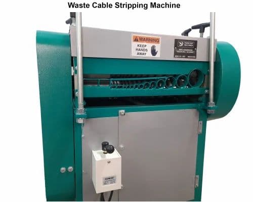 Smita cable stripping machine with multiple cable-guide openings and a powered cutting body. Reference equipment photograph.