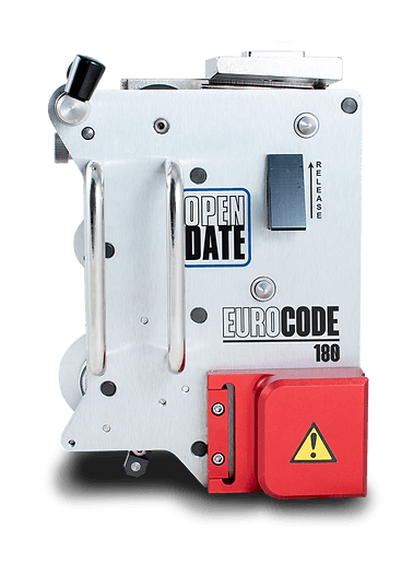 Open Date Eurocode 180 hot-foil coding head. Reference equipment photograph.