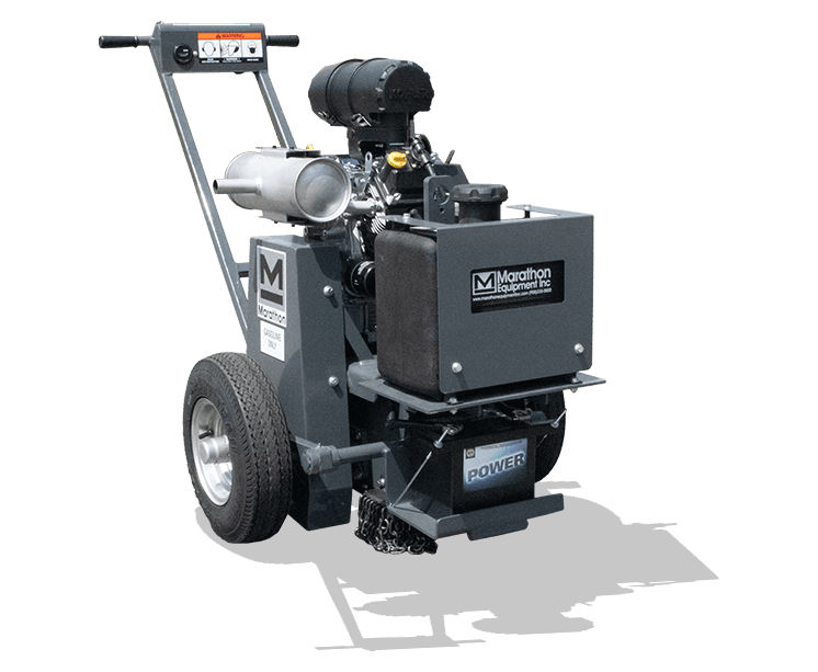 Marathon CR300K walk-behind crack router with an engine, cutting assembly and operator handle. Reference equipment photograph.