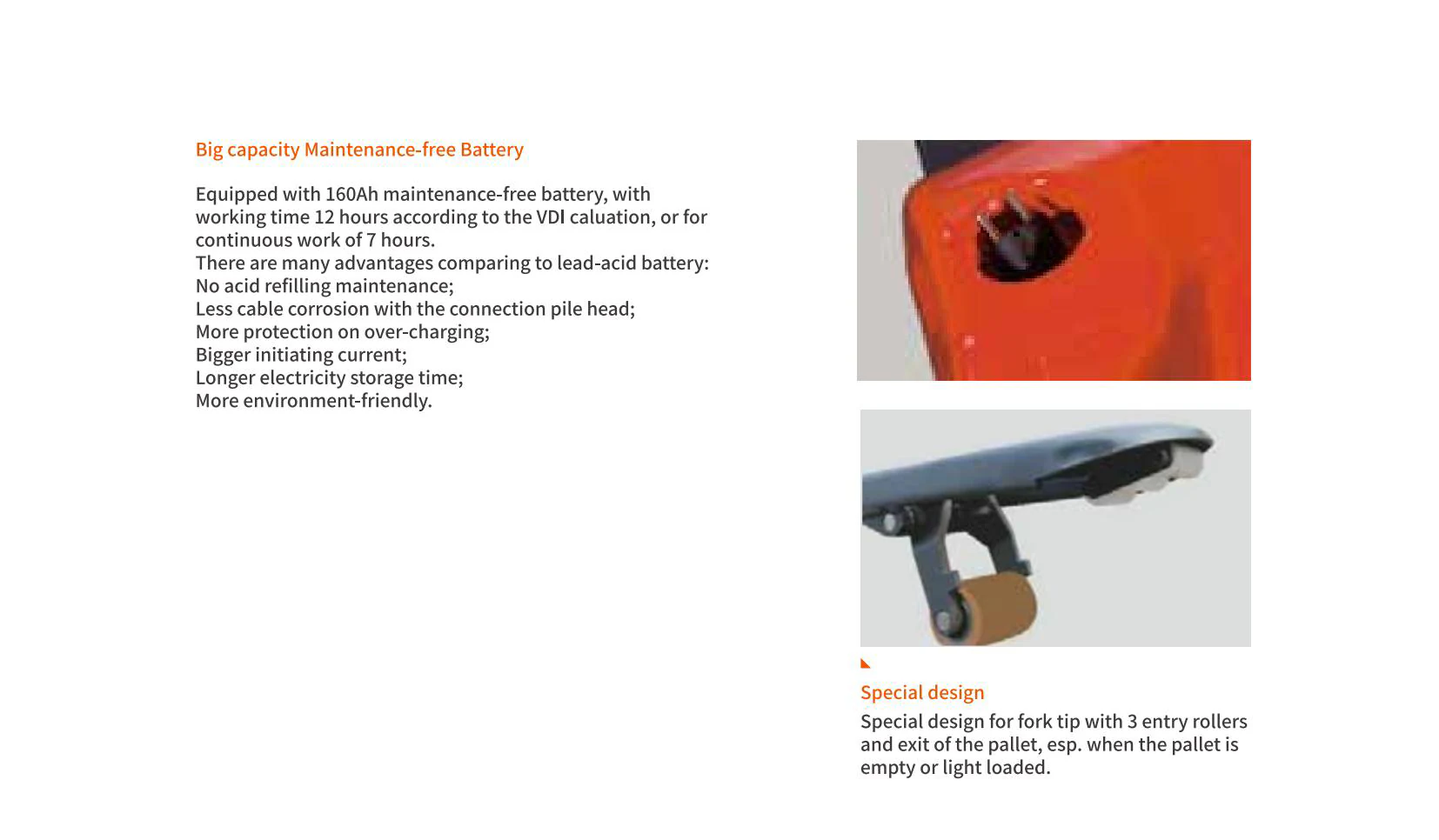 PTE18L manufacturer battery and fork-entry-roller illustration; runtime text is a manufacturer reference, not a project guarantee.