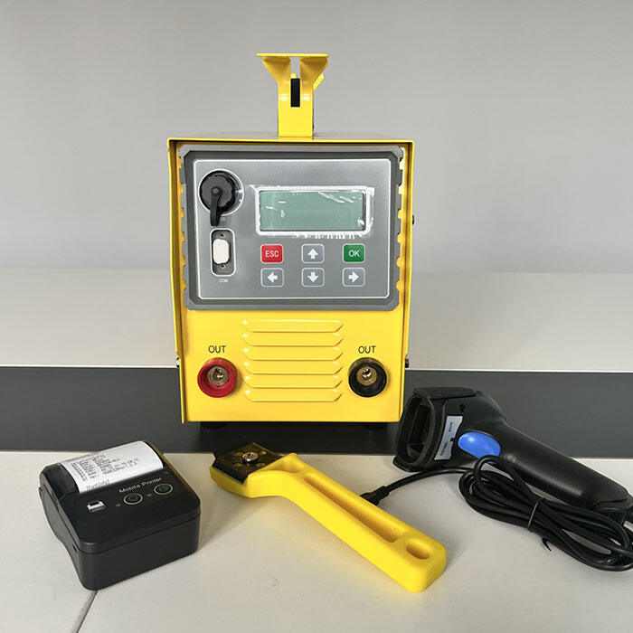 Front control panel of the WDE315B with scanner, leads and accessories