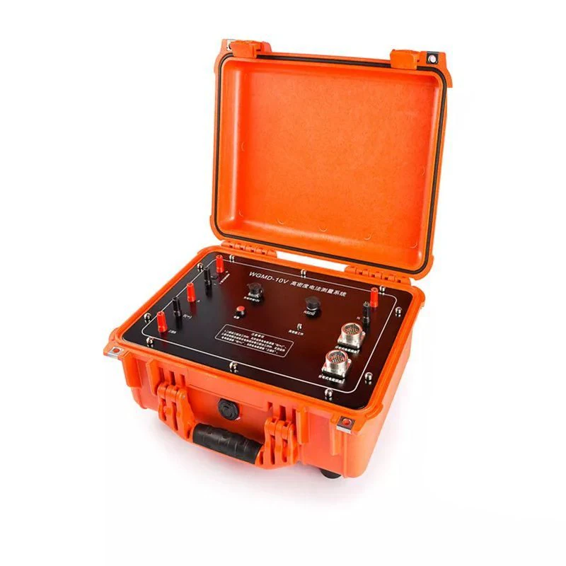 Orange-case WGMD-10V host with survey terminals and distributed-cable connections