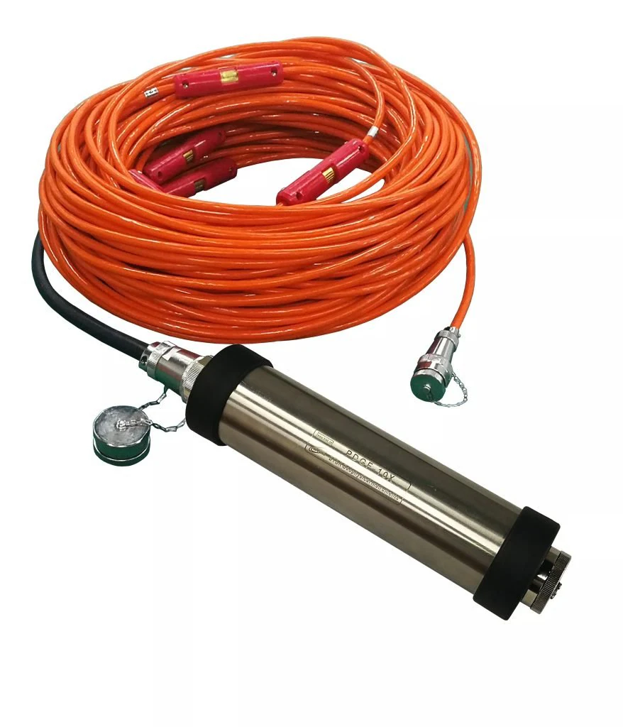 PDGF-10V marked switching component with orange distributed cable