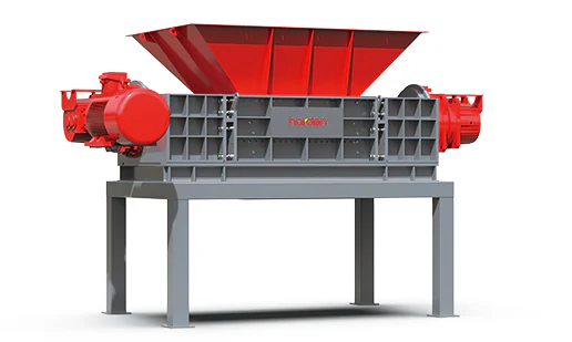 Harden TD-series angled rendering; confirm the final TD612 hopper and support arrangement.