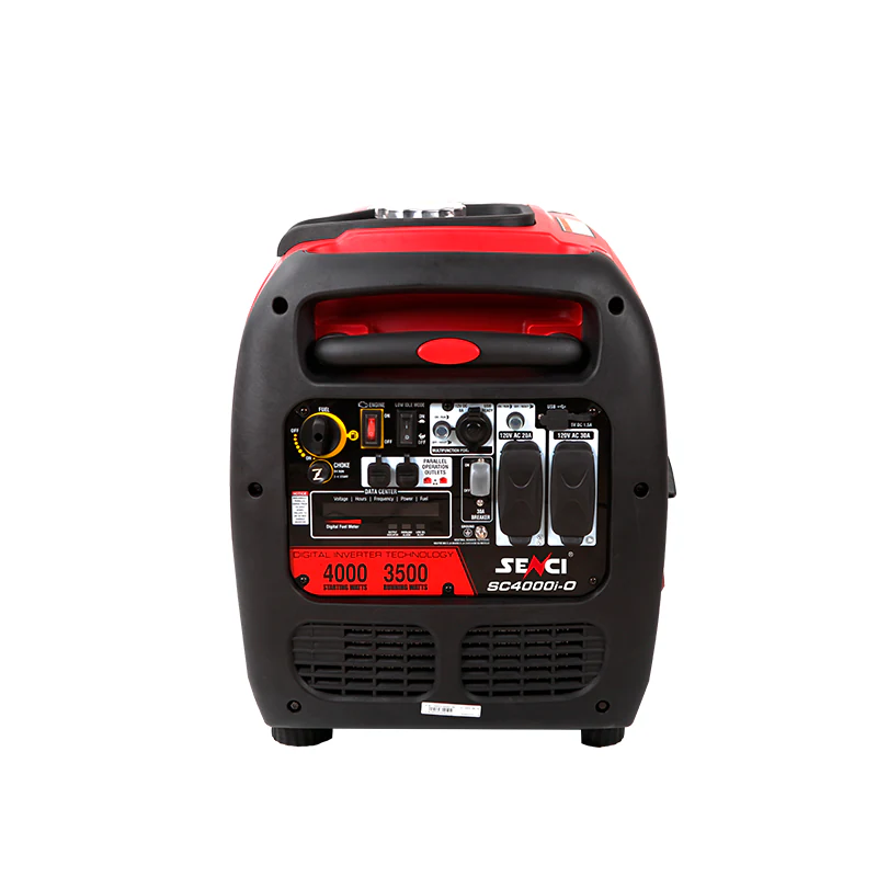 SENCI SC4000i product-page gallery photograph visibly marked SC4000i-O; related-series variant reference. Confirm the ordered model, sockets and fuel equipment.