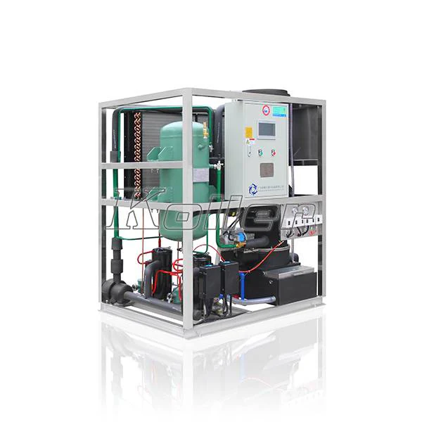 Koller TV10 photograph labelled as the 1000 kg tube-ice machine on the manufacturer's page.