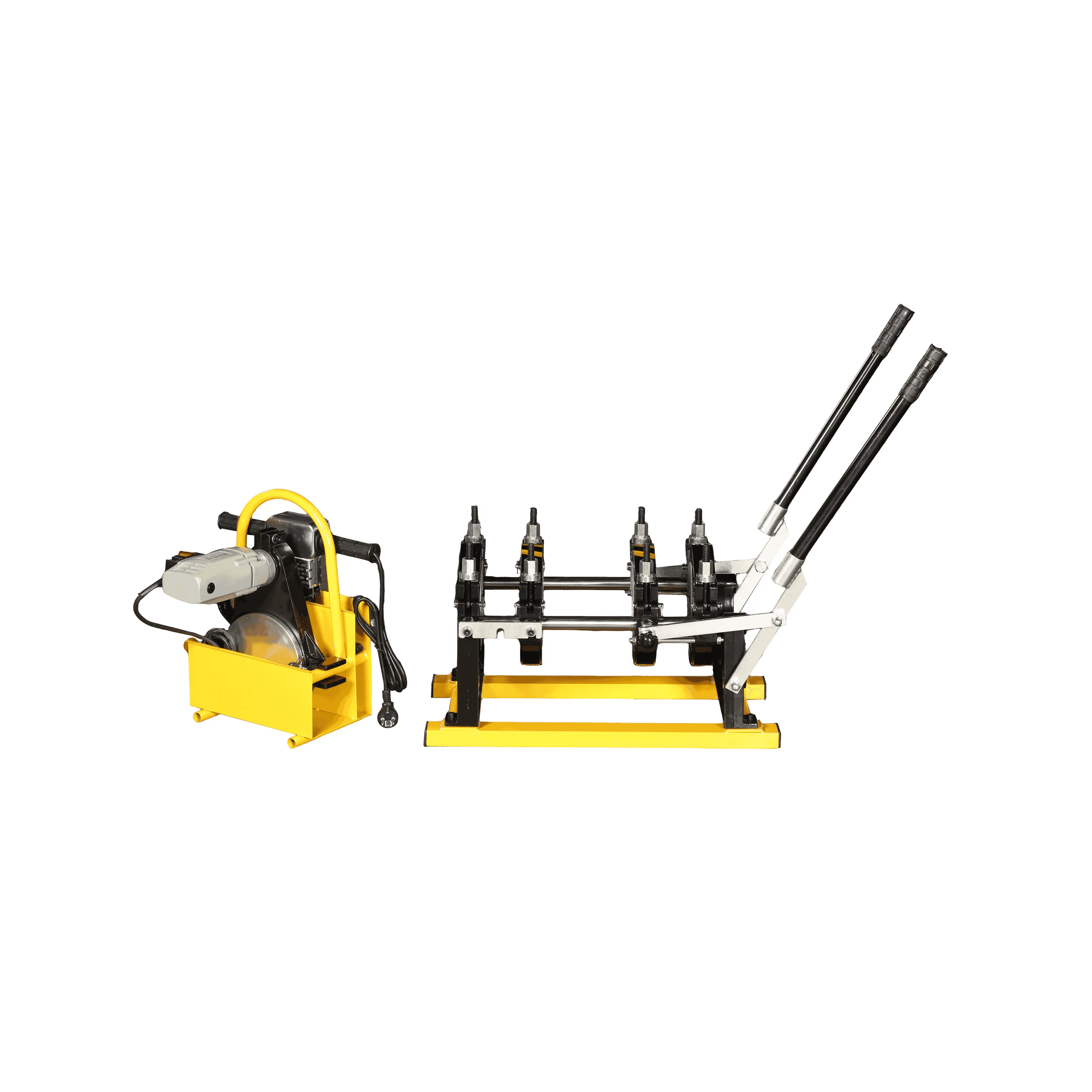 Side view of the manual WDP clamping carriage and facer assembly